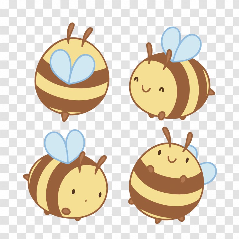 Honey Bee Cartoon - Rabbit - Vector Little Transparent PNG
