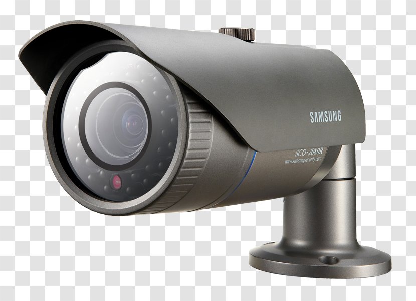 Closed-circuit Television Hanwha Techwin Samsung Group SCO-2040R CCTV High Resolution Of 650TV Lines Camera - Lens Transparent PNG