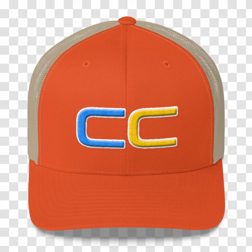 Trucker Hat T-shirt Cap Clothing - Orange - Baseball Mockup Transparent PNG