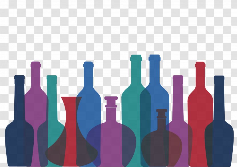 Wine Glass Bottle - Plastic - Creative Transparent PNG