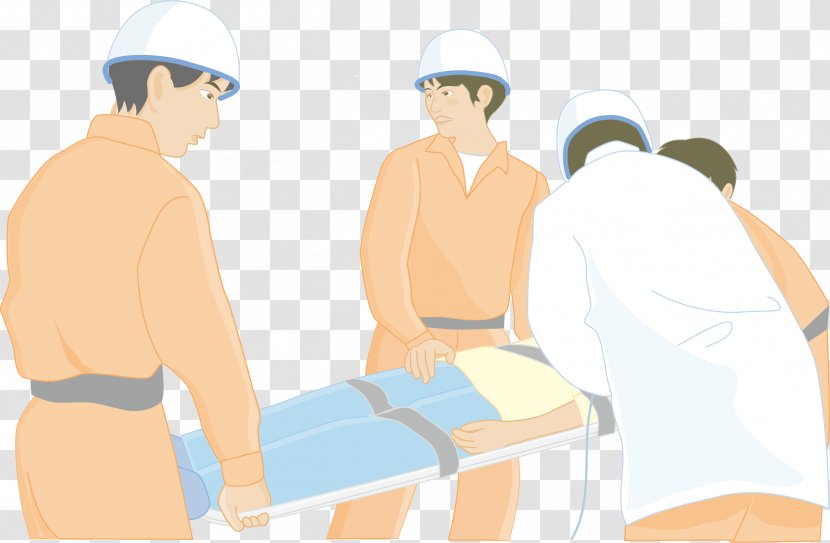 Firefighter Illustration - Cartoon - The Doctor Is Being Rescued Transparent PNG