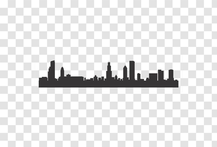 Chicago Skyline Silhouette Stencil City - Bustling Transparent PNG