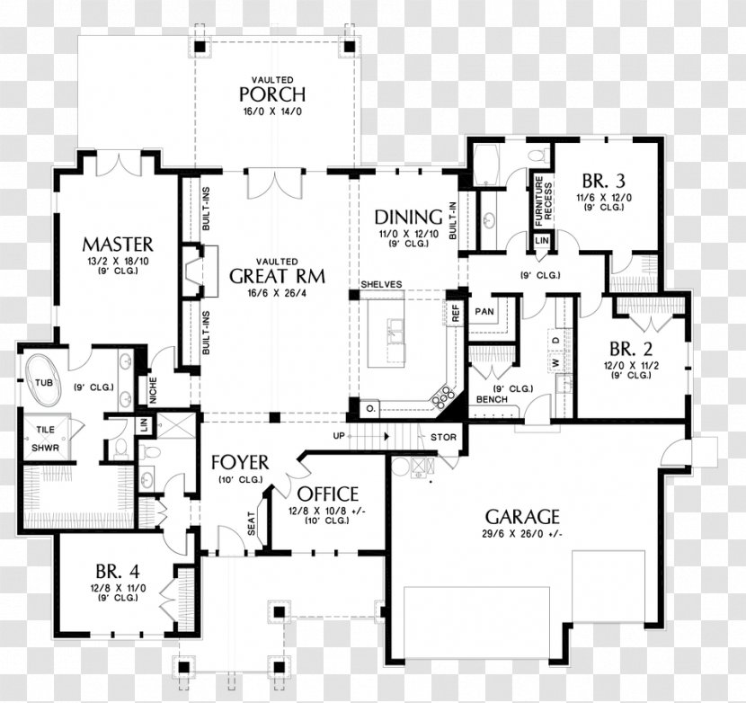 Floor Plan House - Bedroom - Design Transparent PNG