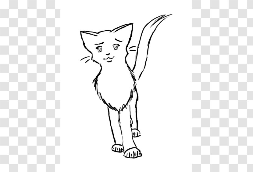 Kitten Cat Whiskers Line Art Clip - Cartoon Transparent PNG