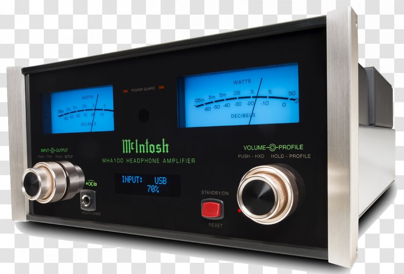 McIntosh Laboratory Headphone Amplifier Audio Power Headphones - Receiver Transparent PNG