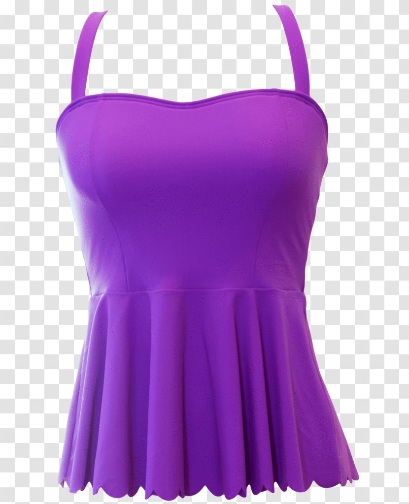 Tankini Shoulder Purple Dress Fashion - Violet Transparent PNG