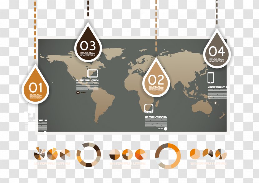 World Map Infographic - Brand - Vector Concept Transparent PNG