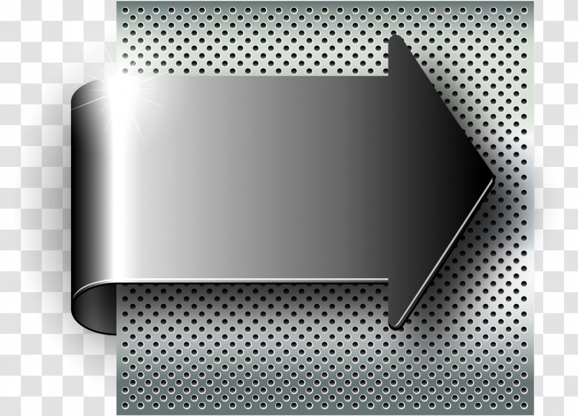 Brushed Metal Illustration - Multimedia - Arrow Transparent PNG