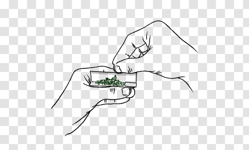 Drawing Joint Paper Line Art - Monochrome Photography - Weed Transparent PNG