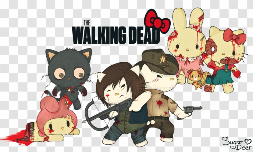 Hello Kitty The Walking Dead: Michonne Daryl Dixon Rick Grimes Character - Heart - Art Transparent PNG