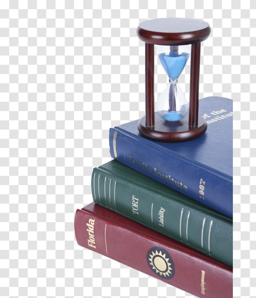 Learning Book - Photography - Hourglass And Books Transparent PNG