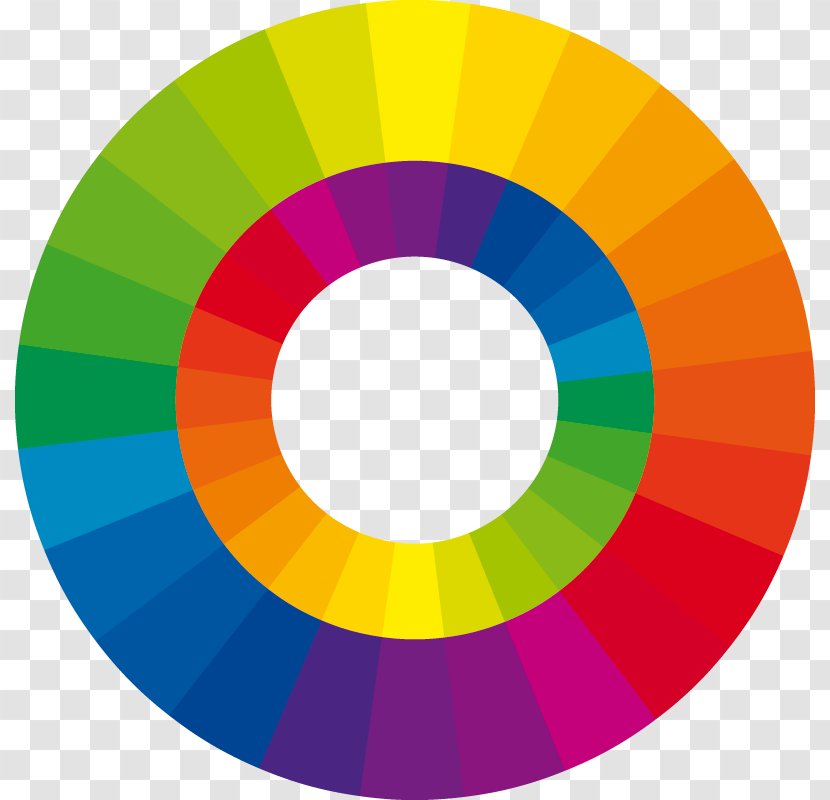 Color Wheel Theory Industrial Design Scheme - Yellow - Colored Geometric Transparent PNG