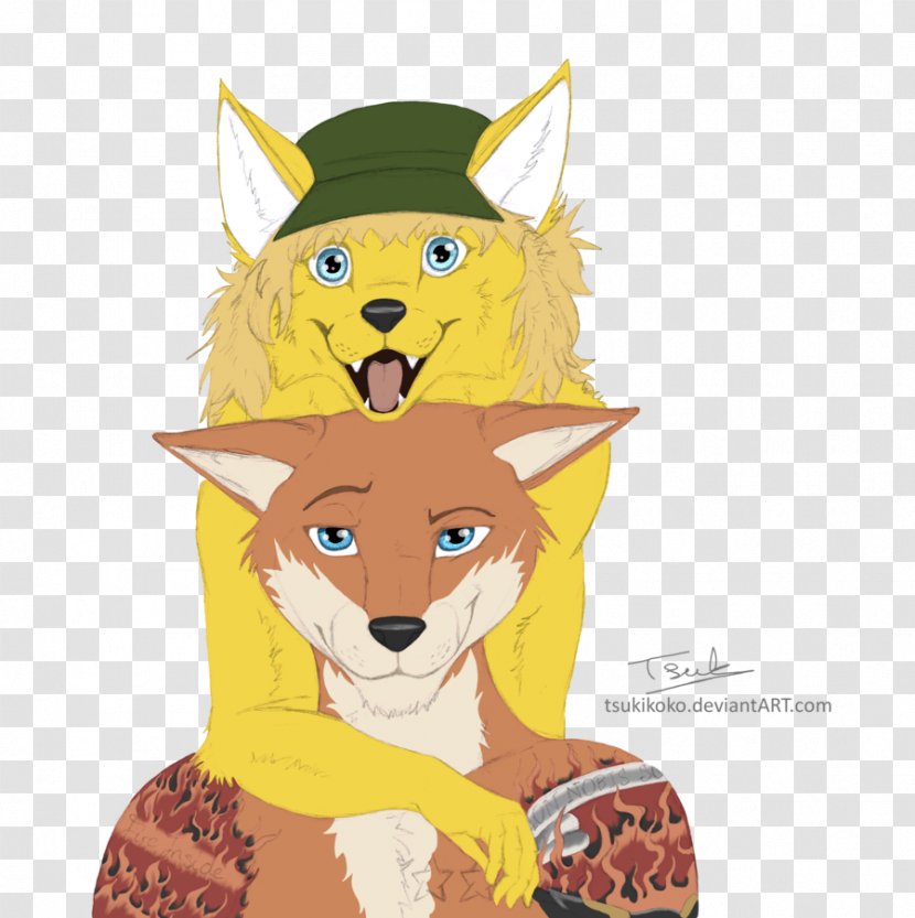 Red Fox Cartoon Character Fiction - Vertebrate - Wow Corn Dog Transparent PNG