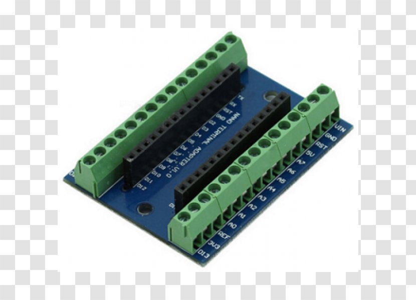 Arduino Electronics Printed Circuit Board Adapter Atmel AVR - Electrical Connector Transparent PNG