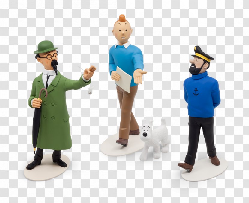 Captain Haddock Snowy Professor Calculus Cigars Of The Pharaoh Figurine - Character - TINTIN Transparent PNG