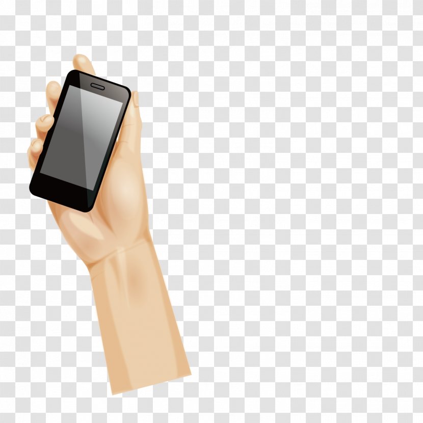 IPhone 6 Hand Telephone - Vecteur - Holding The Hands Of Phone Transparent PNG