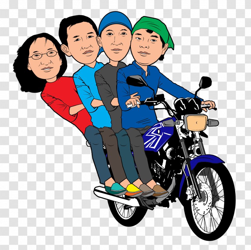 Motor Vehicle Motorcycle Taxi Cartoon - Silhouette Transparent PNG