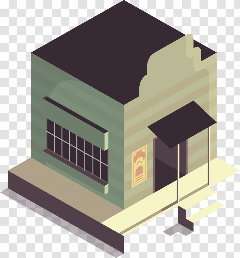 House - Home - Retro Green Model Transparent PNG