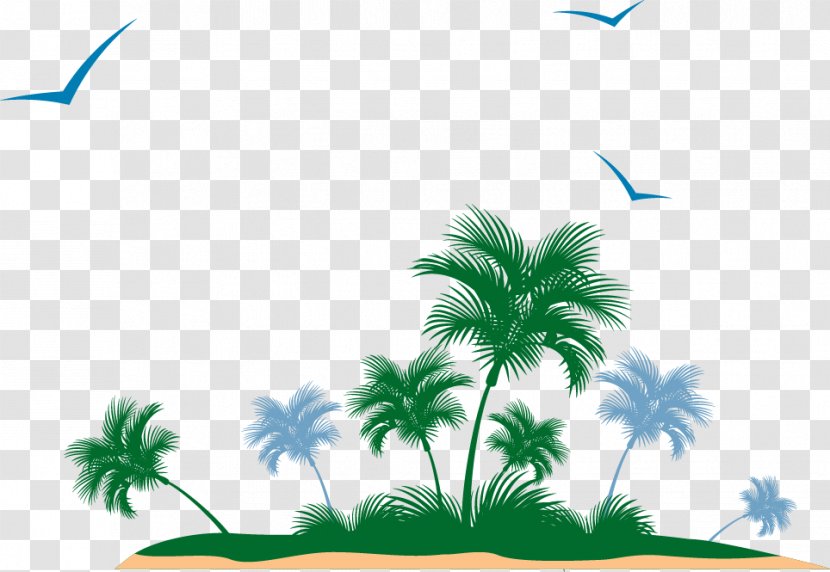 Island Stock Photography Royalty-free Clip Art - Green - Cartoon Great Fresh Coconut Transparent PNG