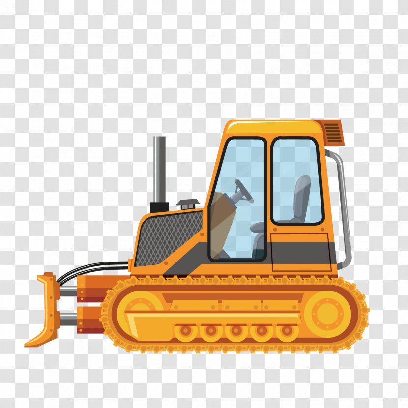 Excavator Heavy Equipment Bulldozer Architectural Engineering - Royalty Free - Vector Transparent PNG