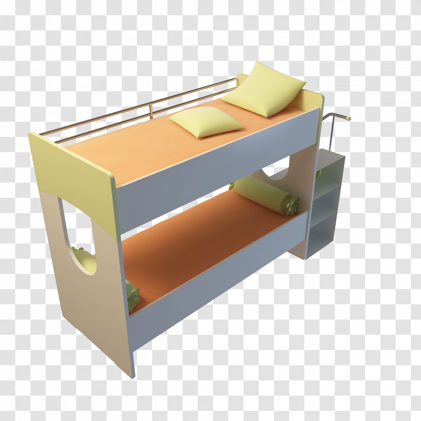 Dormitory Bunk Bed White - Brown - Dorm Transparent PNG