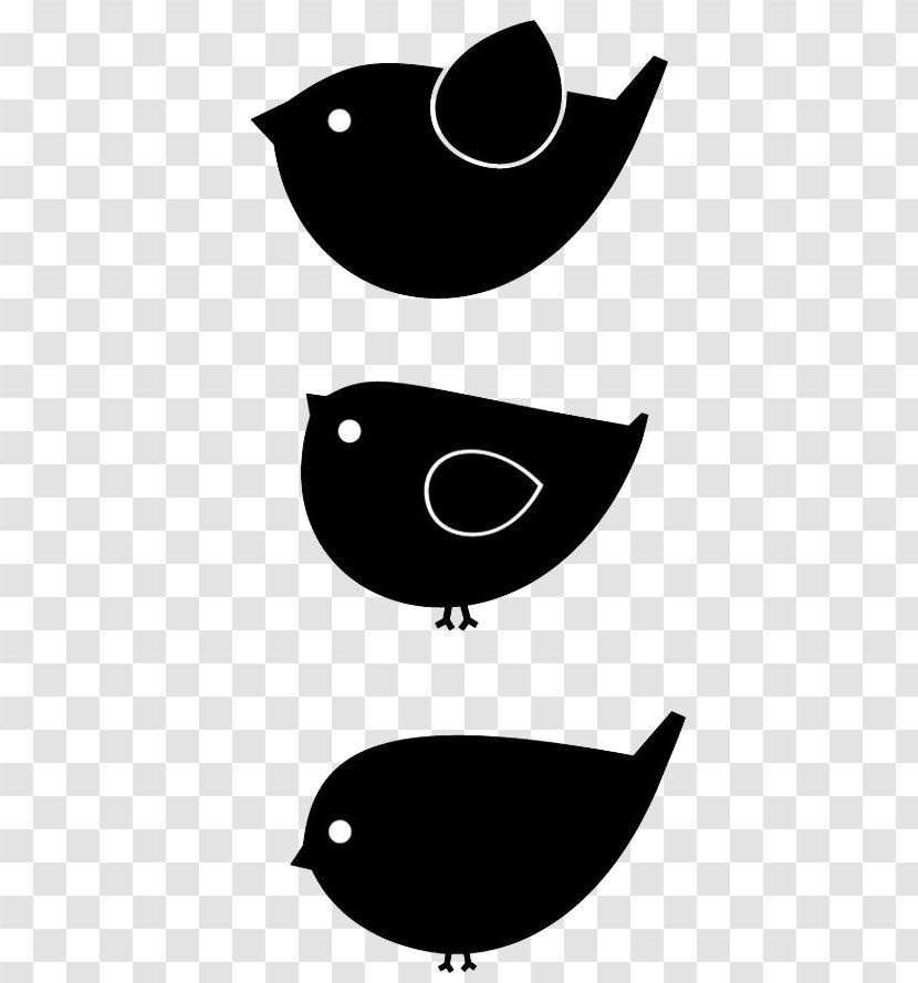 Bird Sparrow Sticker Stencil - Tattoo - Black Transparent PNG