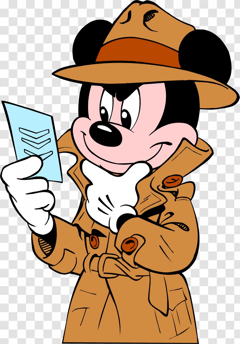 Mickey Mouse The Purloined Letter Sherlock Holmes Clip Art - Great Detective Transparent PNG