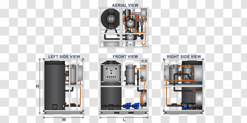 Machine Water Chiller Refrigeration Cooling Tower - Ton Transparent PNG