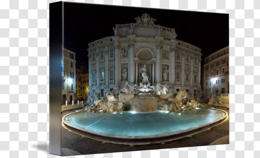 Trevi Fountain Gallery Wrap Canvas Art Transparent PNG