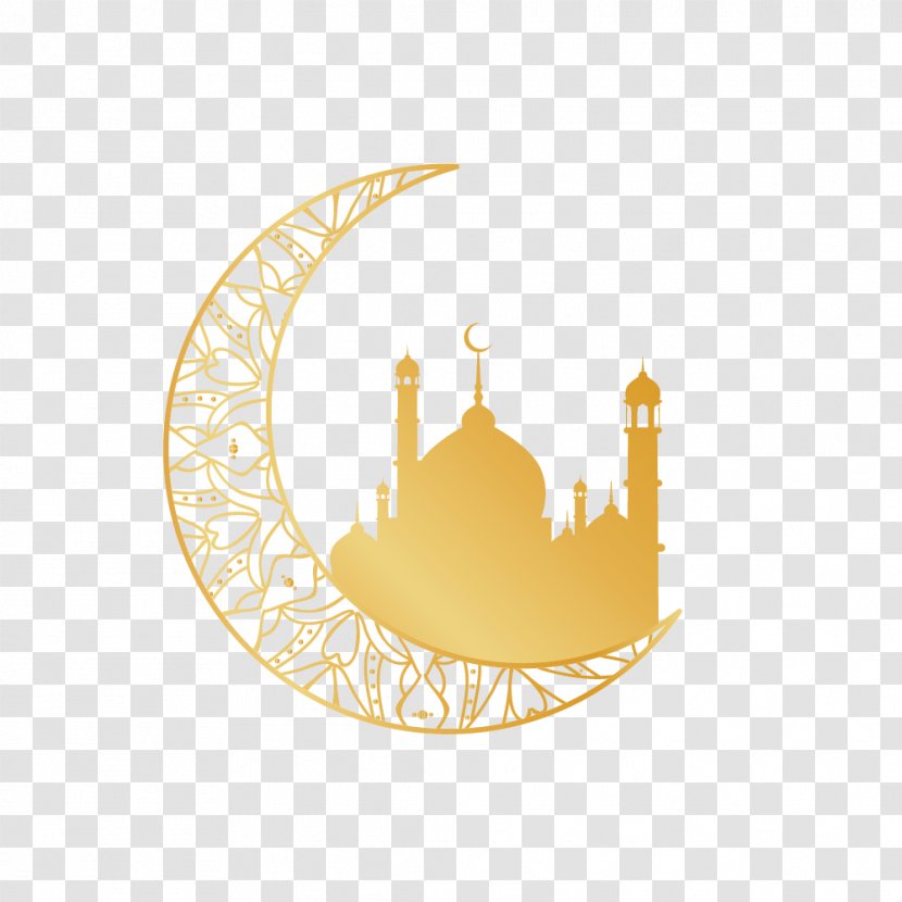 Quran Religion Islam - Eid Aladha - Golden Moon Religious Motifs Transparent PNG
