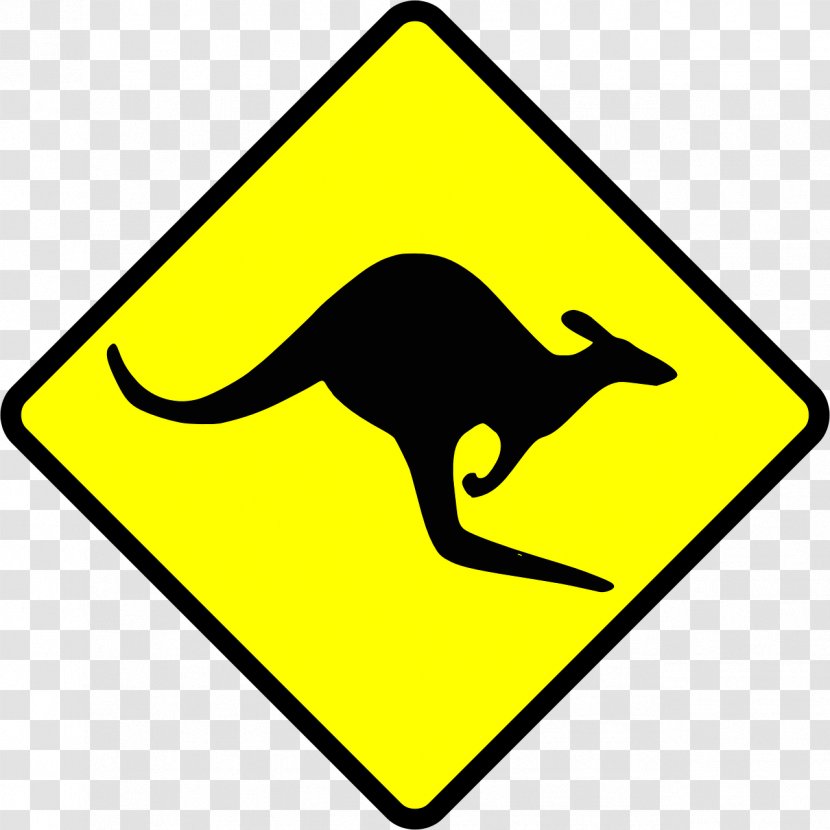 Red Kangaroo Clip Art - Warning Sign Transparent PNG