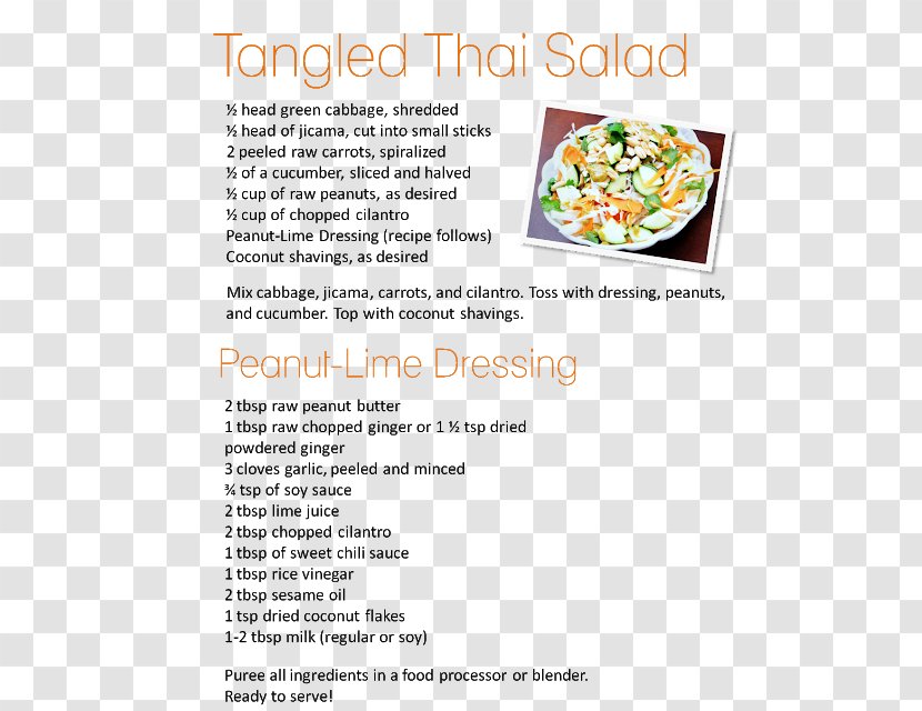 Cuisine Recipe - Food - Thai Salads Transparent PNG