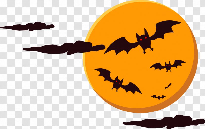 Bat Clip Art - Carnivoran - Vector Moon Transparent PNG