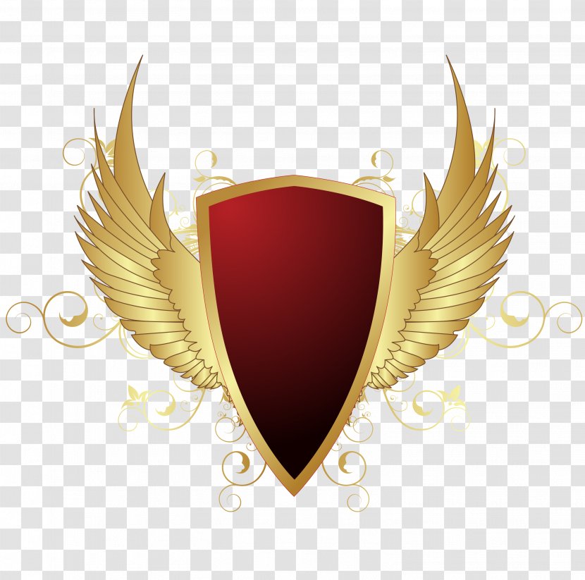 Shield High Efficiency Video Coding Download Icon - Heart - Wings Transparent PNG