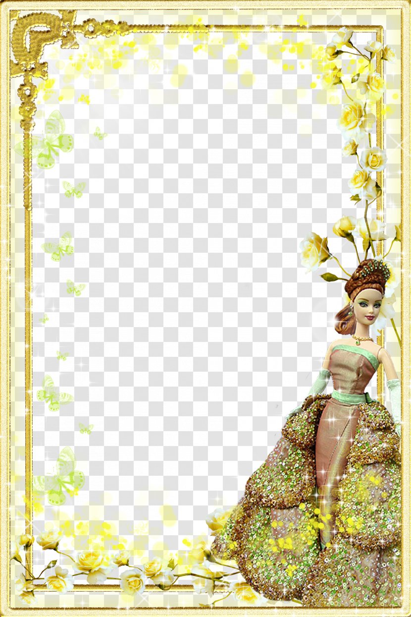 Picture Frame - Gold Transparent PNG