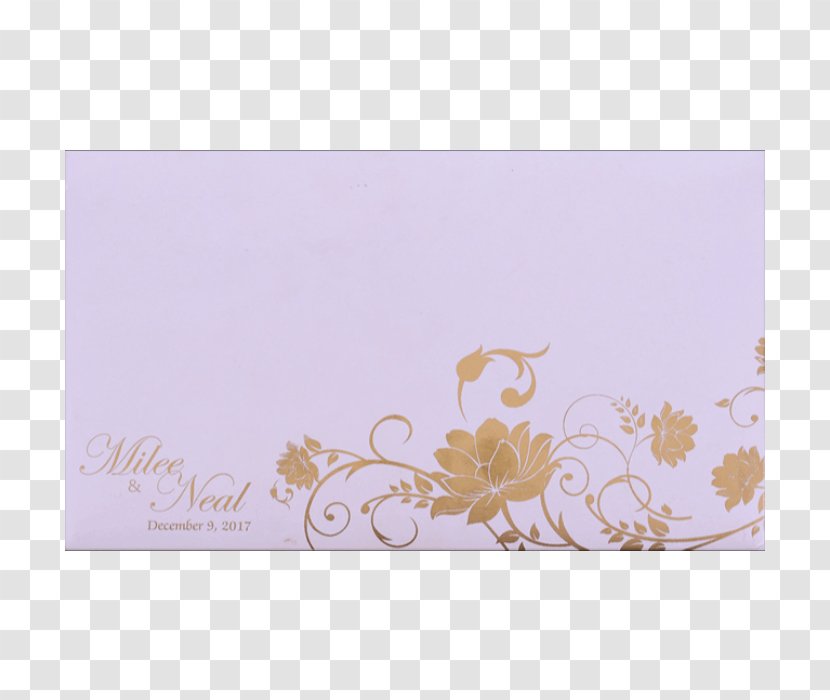 Petal Rectangle Font - Lilac - Muslim Wedding Invitation Transparent PNG