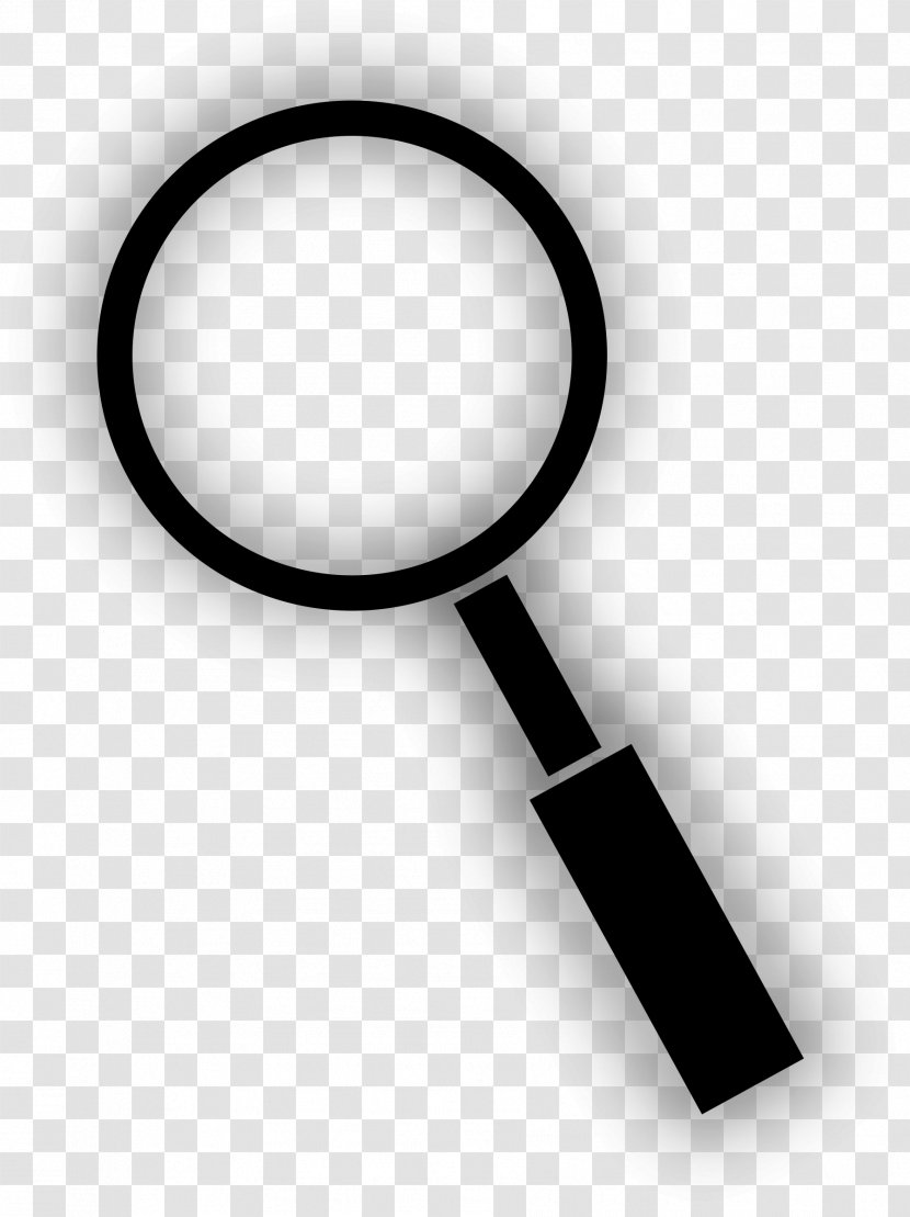 Magnifying Glass Clip Art - Black And White Transparent PNG