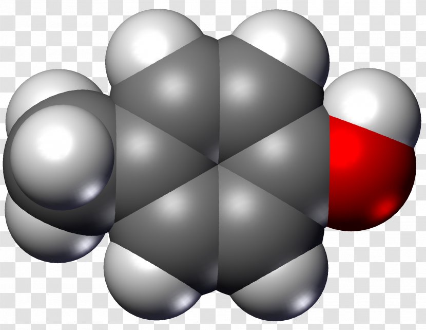 P-Cresol Space-filling Model Butylated Hydroxytoluene Molecule - GEOMETRI Transparent PNG