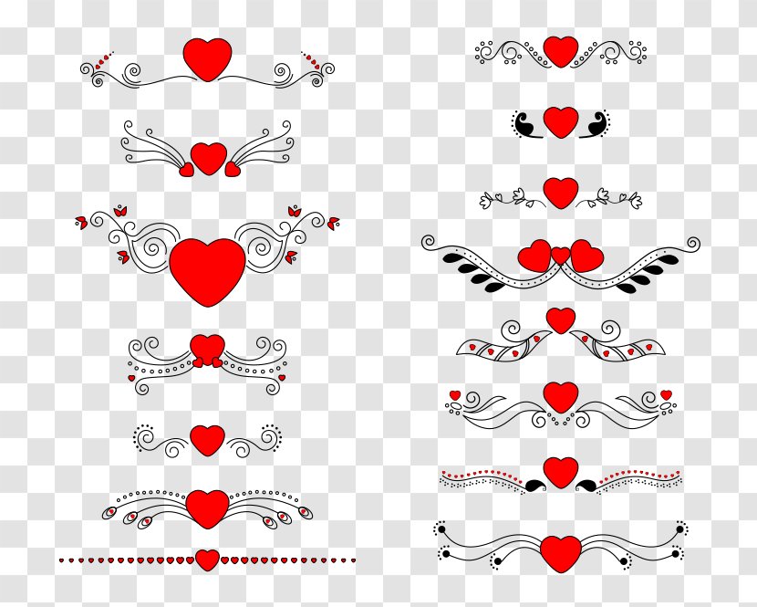 Heart Euclidean Vector Clip Art - Cartoon - Wedding Element Transparent PNG