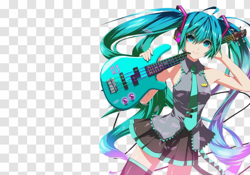 Hatsune Miku Vocaloid MikuMikuDance Drawing - Cartoon Transparent PNG