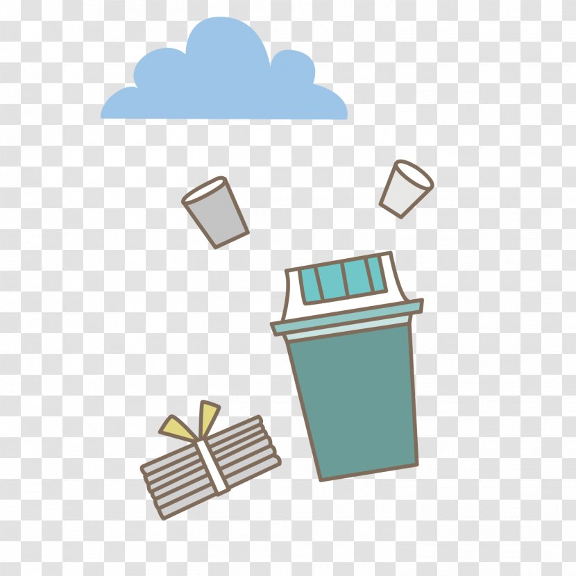 Paper Waste Container - World Health Day - Vector Blue Trash Can Transparent PNG