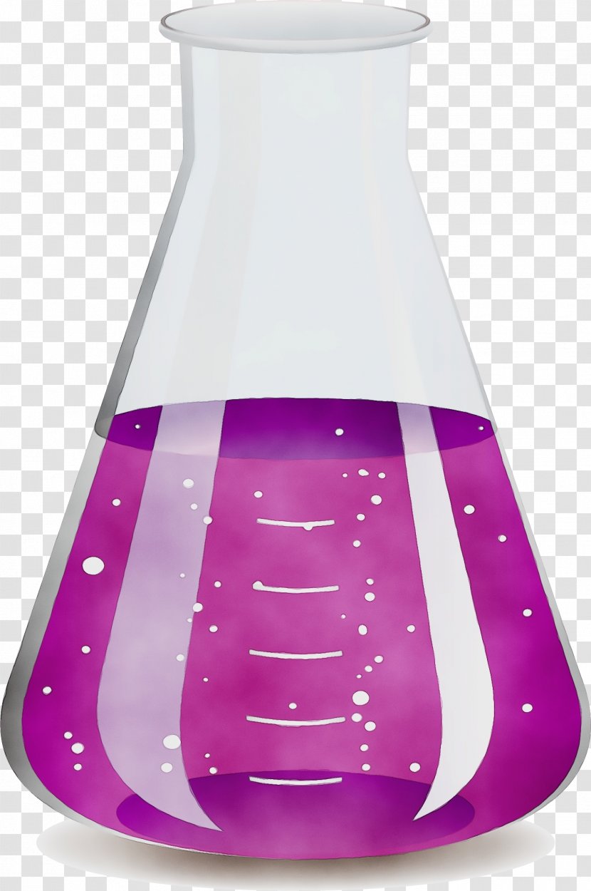 Beaker Cartoon - Purple - Magenta Laboratory Equipment Transparent PNG