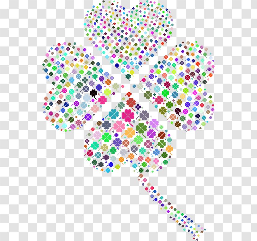 Four-leaf Clover Symmetry Fractal Clip Art - Cloverleaves Background Transparent PNG