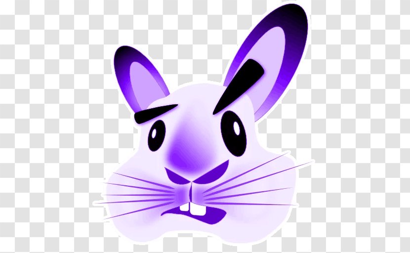 Domestic Rabbit Sticker Telegram Clip Art - Mammal Transparent PNG