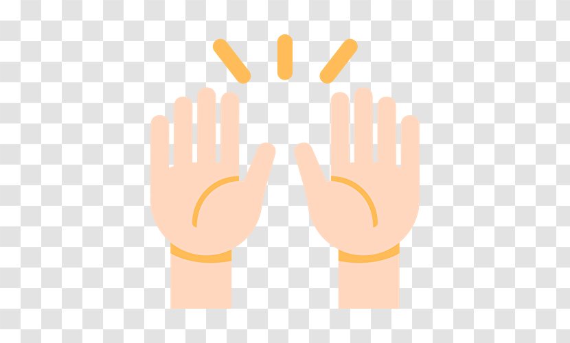 Clapping Emoji - Yellow - Glove Transparent PNG