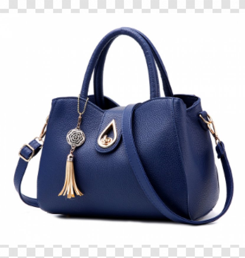 Handbag Leather Tote Bag Messenger Bags - Cobalt Blue Transparent PNG