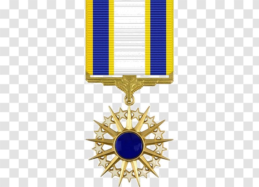 Gold Medal Air Force Distinguished Service Cobalt Blue Transparent PNG