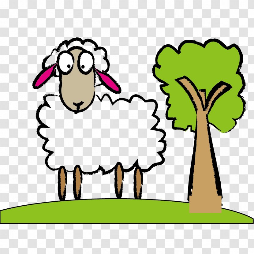 Sheep And Tree - Product - Model Sheet Transparent PNG