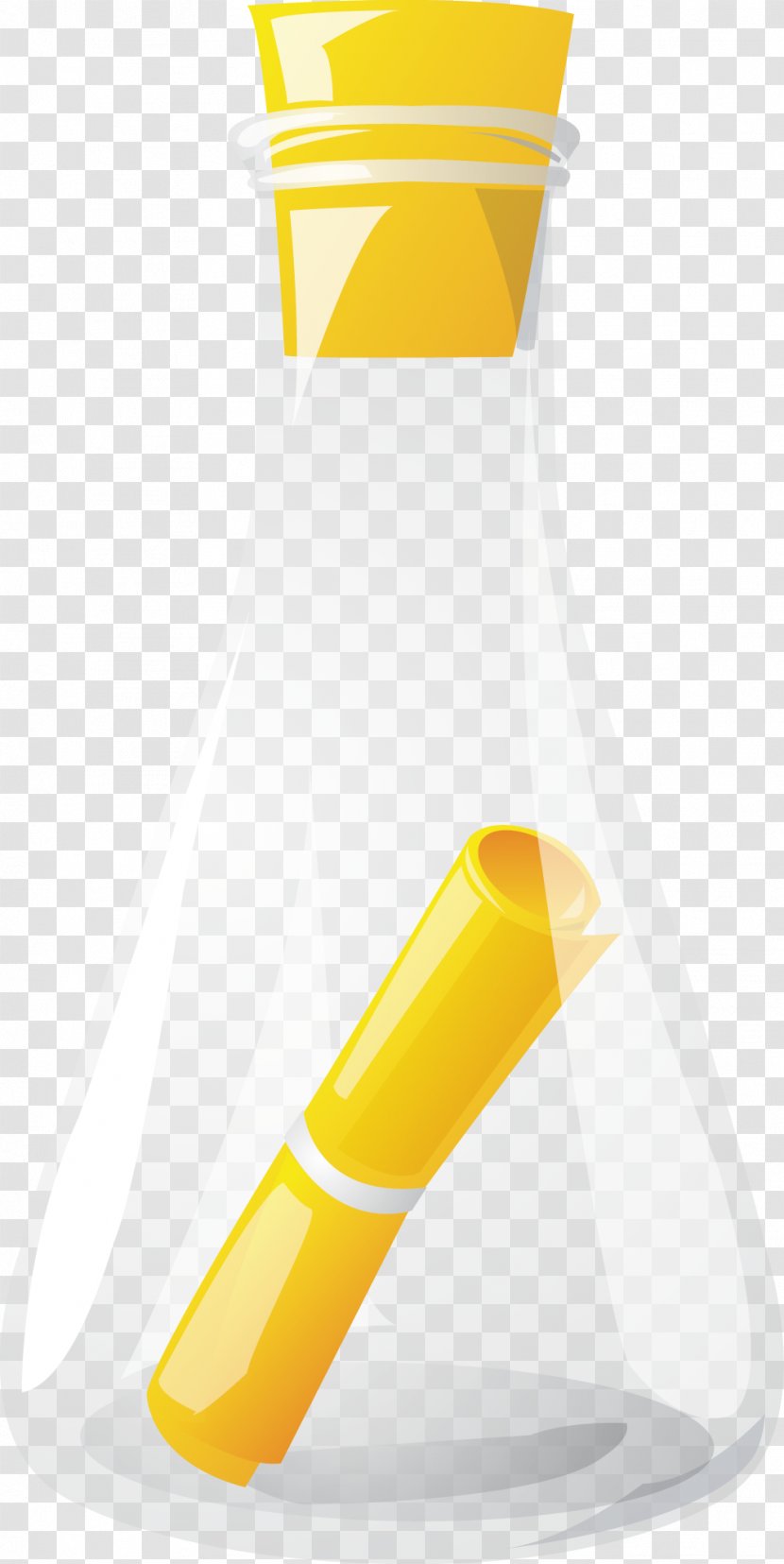 Download Euclidean Vector - Yellow - Wishing Bottle Material Transparent PNG