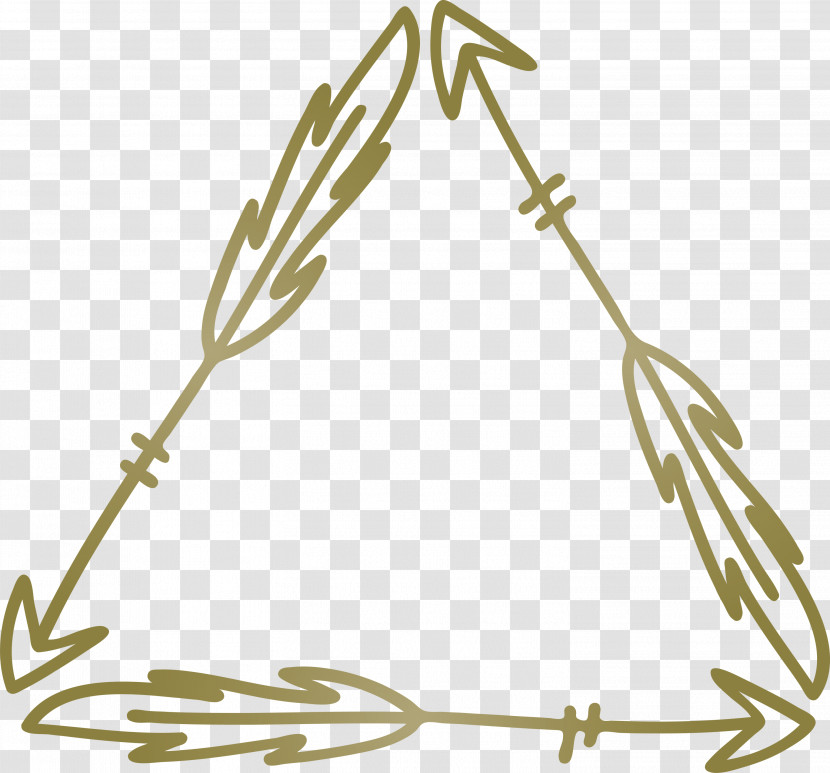 Boho Arrow Triangle Frame Transparent PNG